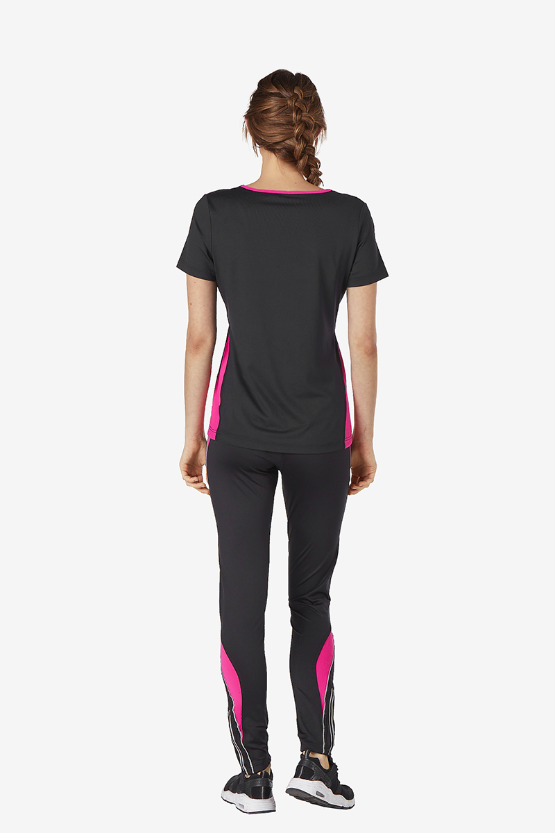 Shirt_schwarz_pink_hinten_411022_Debbi_411021 LAUFHOSE AUS FUNKTIONSMATERIAL
