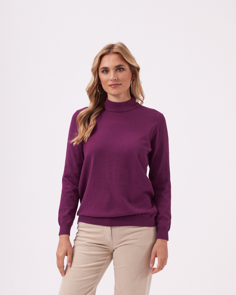 FEINSTRICKPULLI MIT STEHKRAGEN FEINSTRICKPULLI MIT STEHKRAGEN