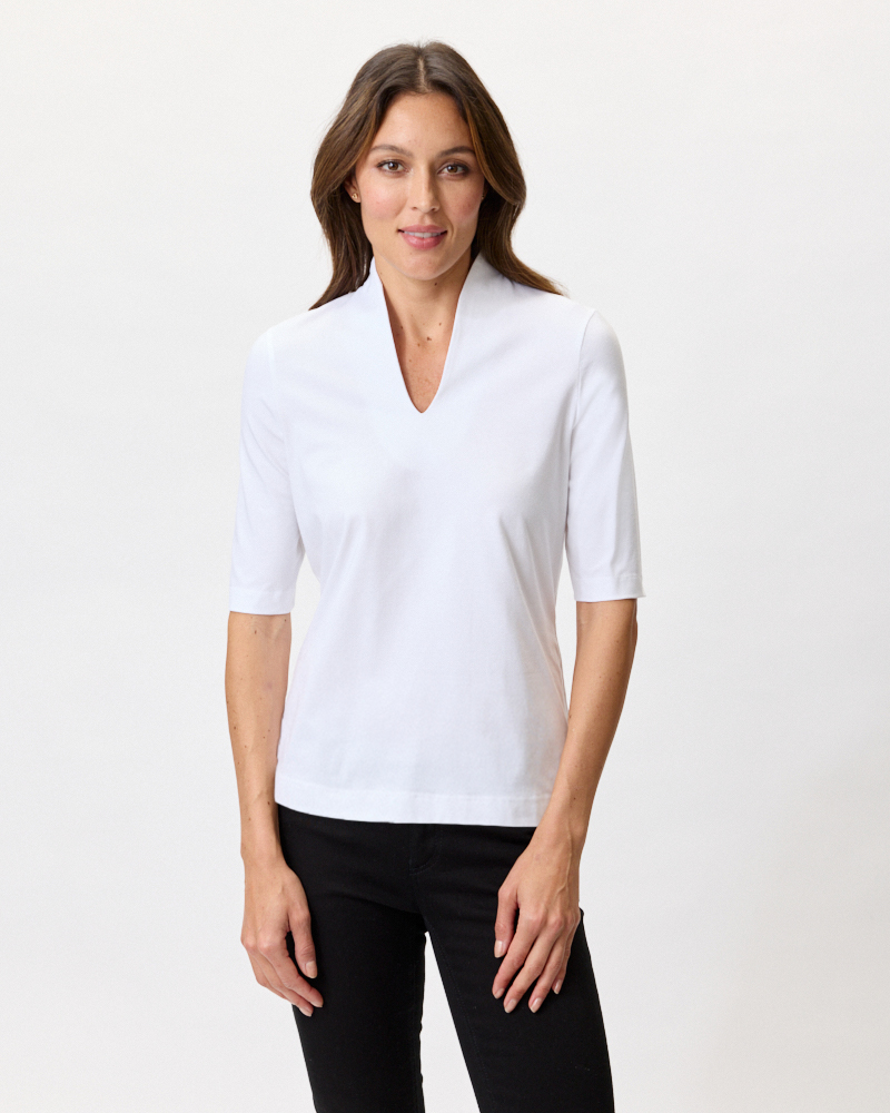 HALBARM-SHIRT MIT KELCHKRAGEN