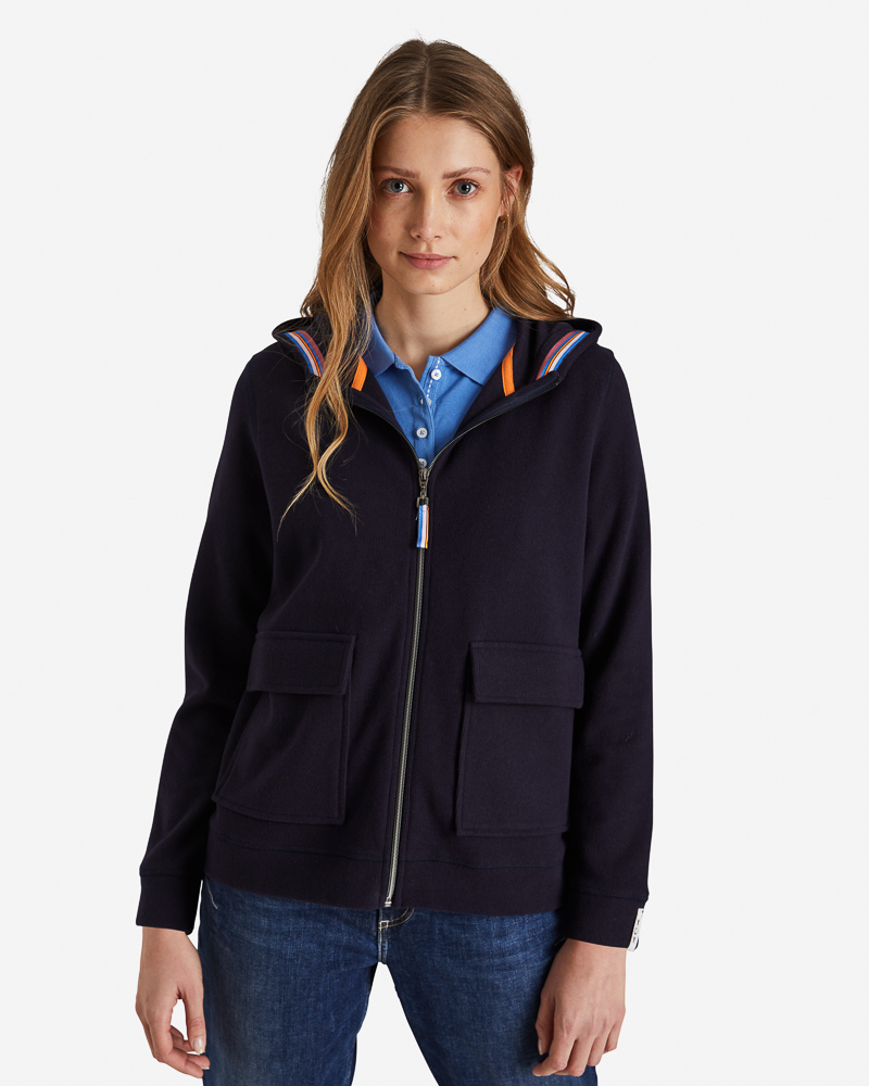 Sweatjacke_marine_412009_Karita SWEATJACKE IN RIPPOPTIK