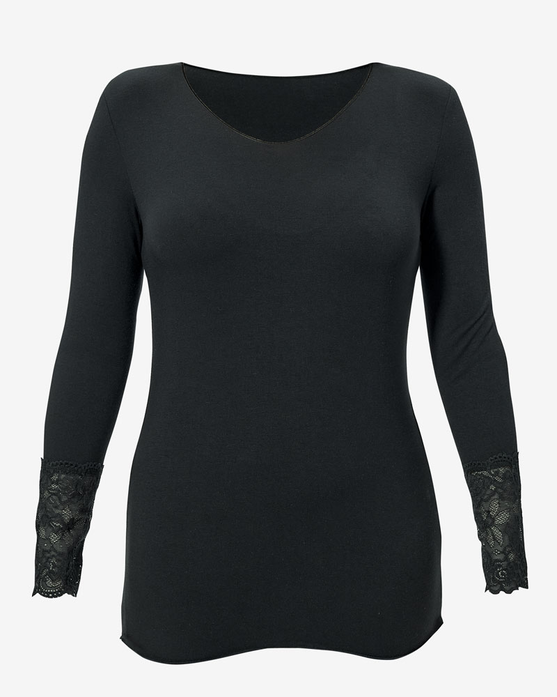 LANGARMSHIRT MIT SPITZE LANGARMSHIRT MIT SPITZE