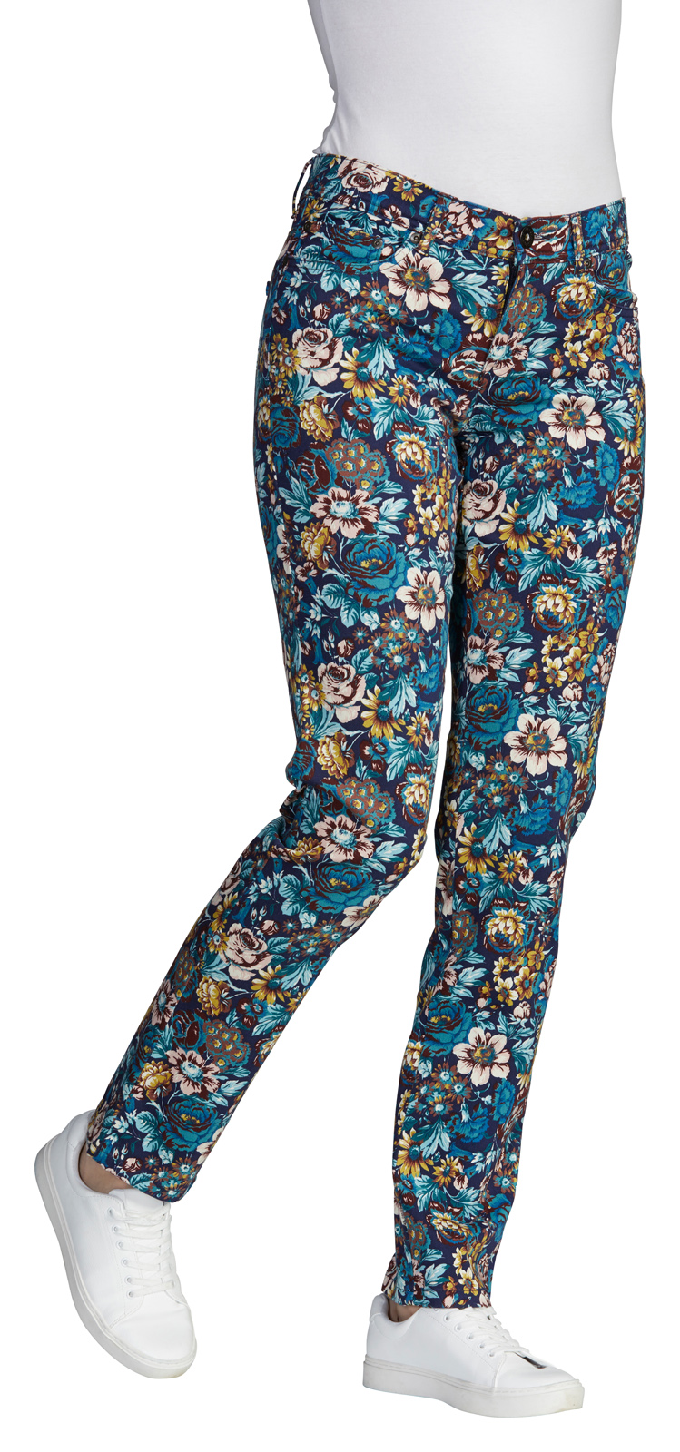 401093Darlien_11484 STRETCHJEANS N MIT BLÜTEN UND BLÄTTERN