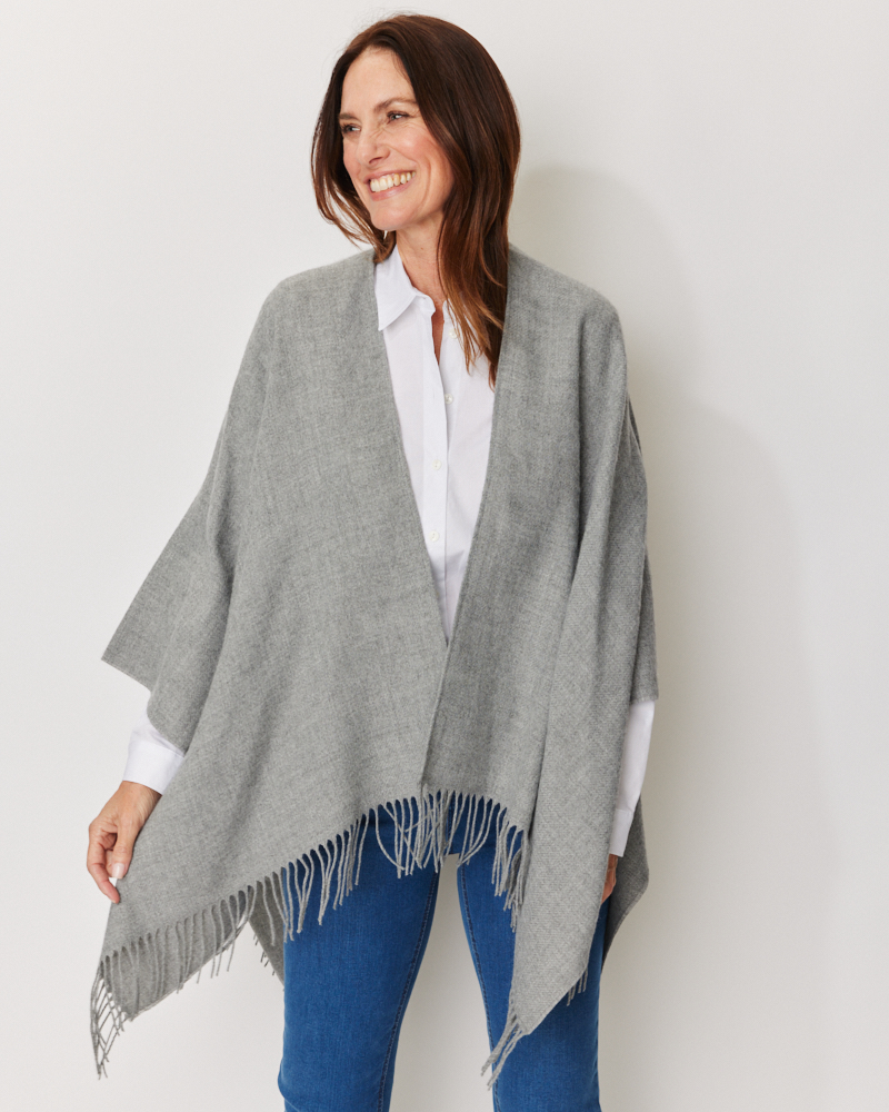 Poncho mit Fransen