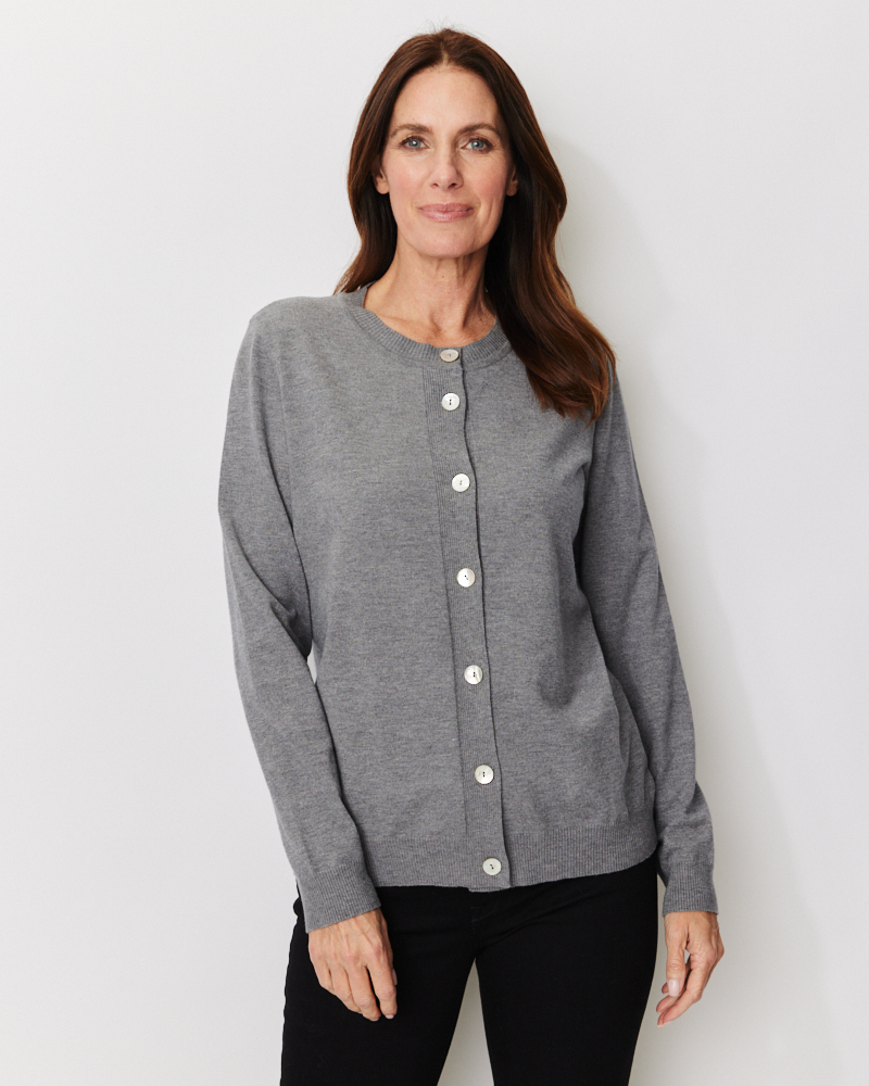 Basic-Strickjacke