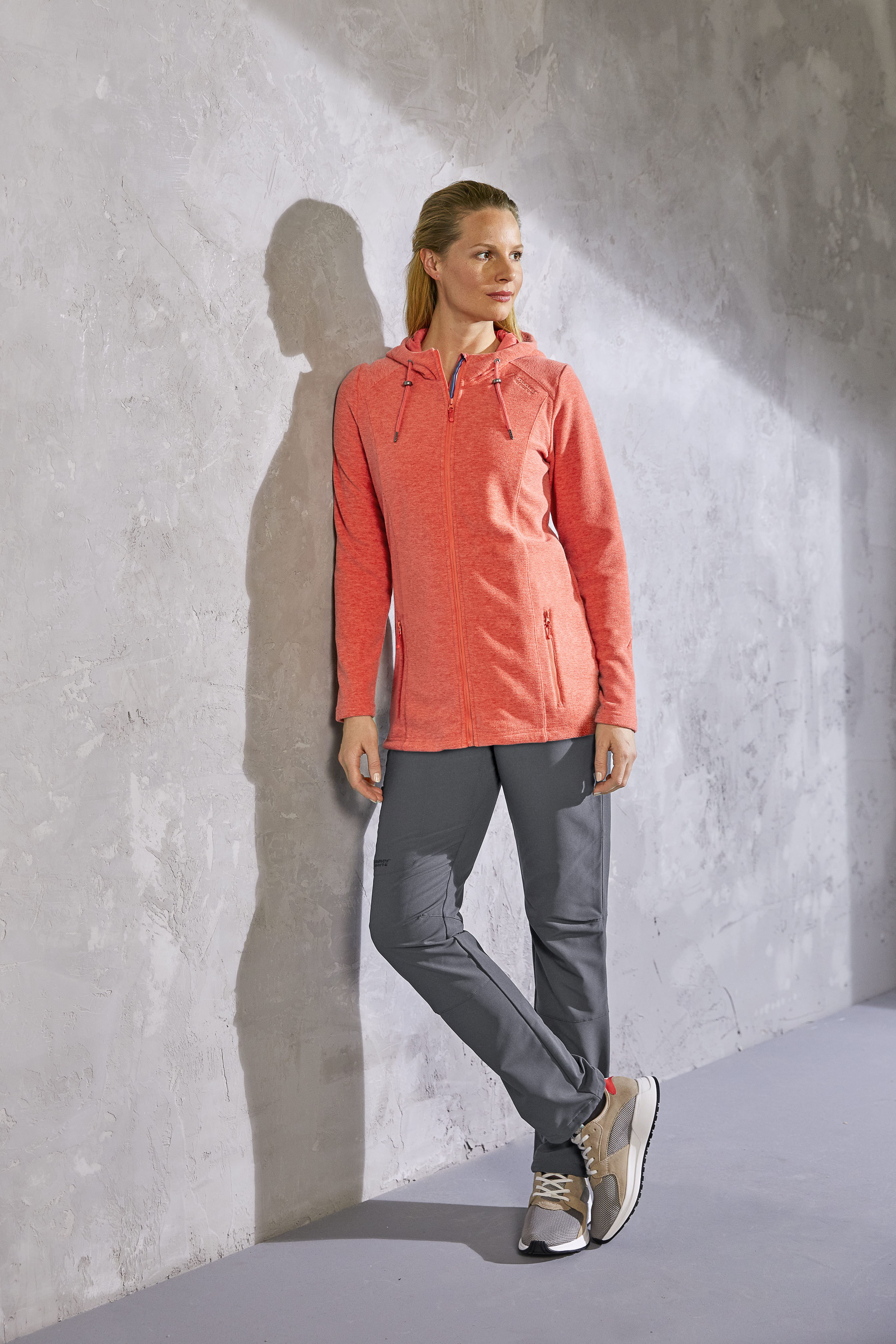 Fleecejacke_koralle_421008-Outdoorhose_anthrazit_421007-min WARME OUTDOOR-HOSE L
