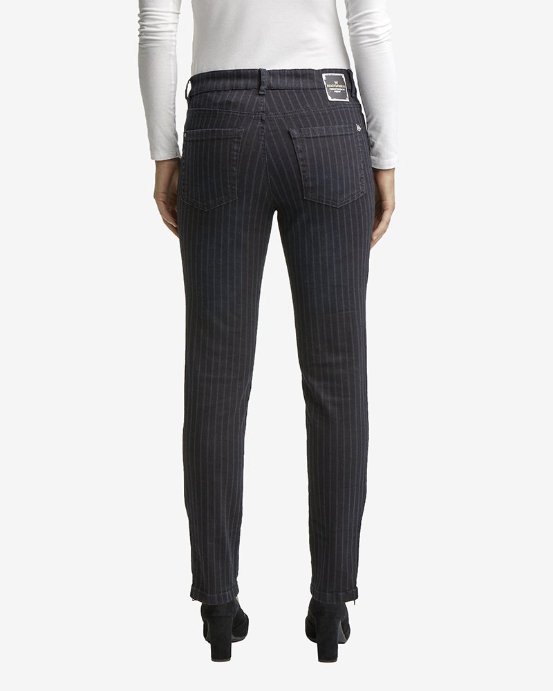 Jeans_schwarz_gestreift_421126_Gloria_hinten SKINNY-JEANS N