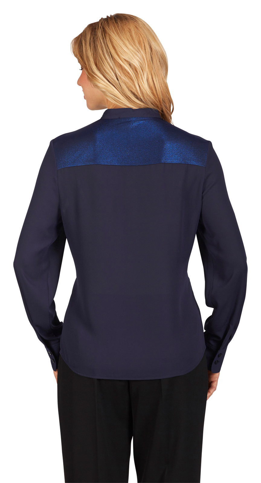 BLUSE-marine-391130 EDLE BLUSE AUS VISKOSE