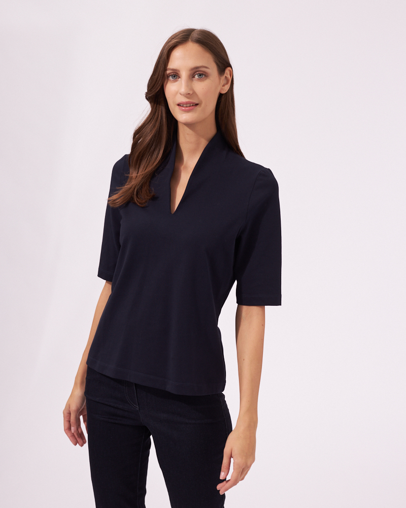 SHIRT MIT KELCHKRAGEN VON SUNA SHIRT MIT KELCHKRAGEN VON SUNA