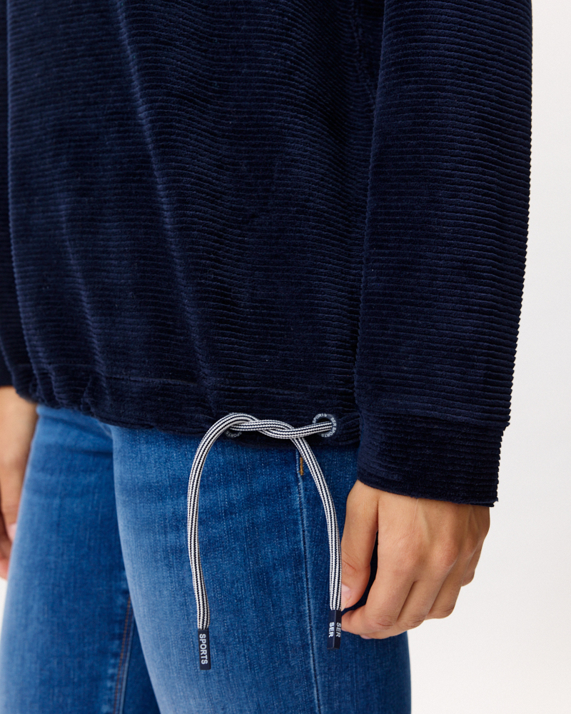 SWEATSHIRT AUS SAMTCORD