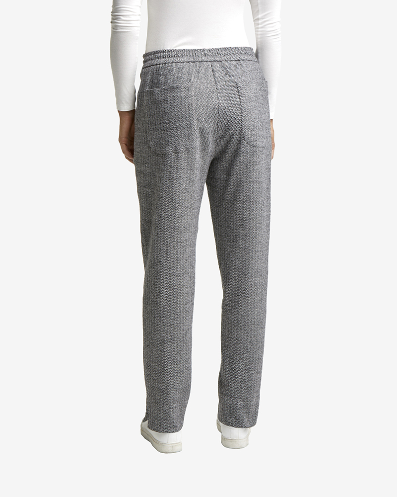 Joggpant_grau_gemustert_421187_Sandy_hinten MODISCHE JOGGPANT N