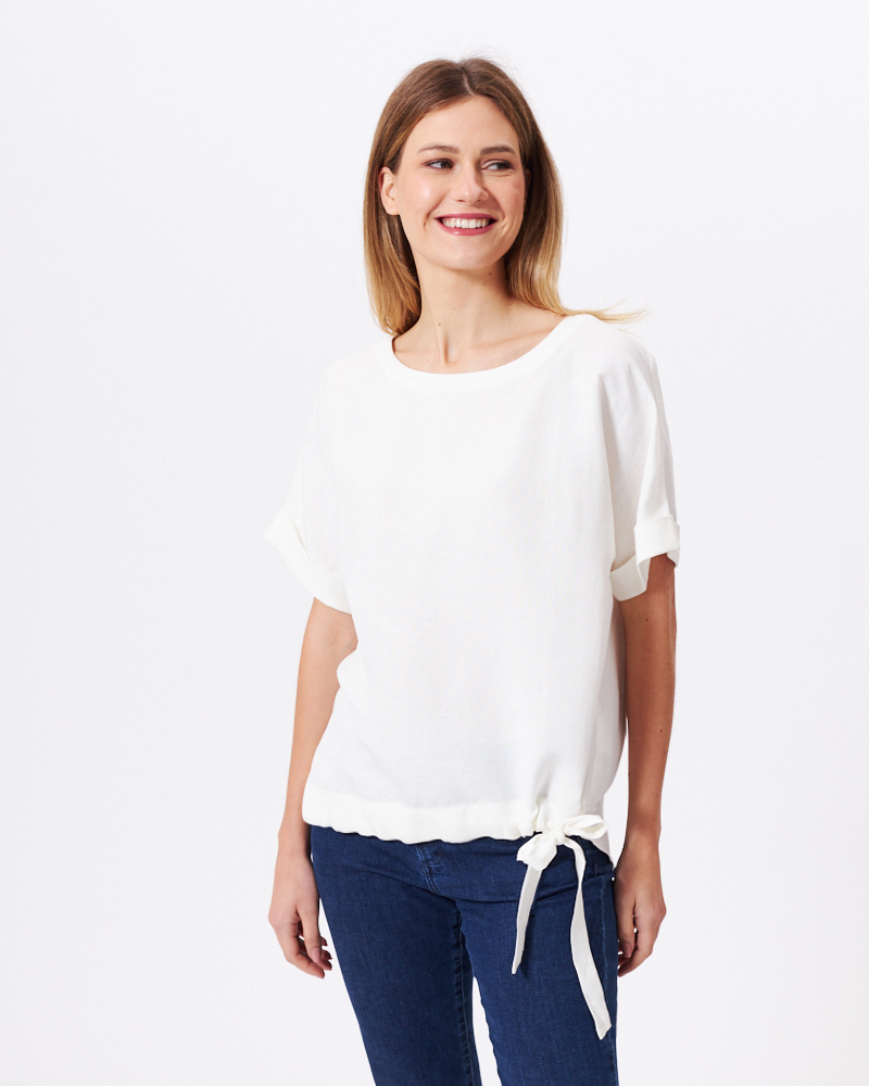 HALBARM-BLUSE MIT BINDEBAND HALBARM-BLUSE MIT BINDEBAND