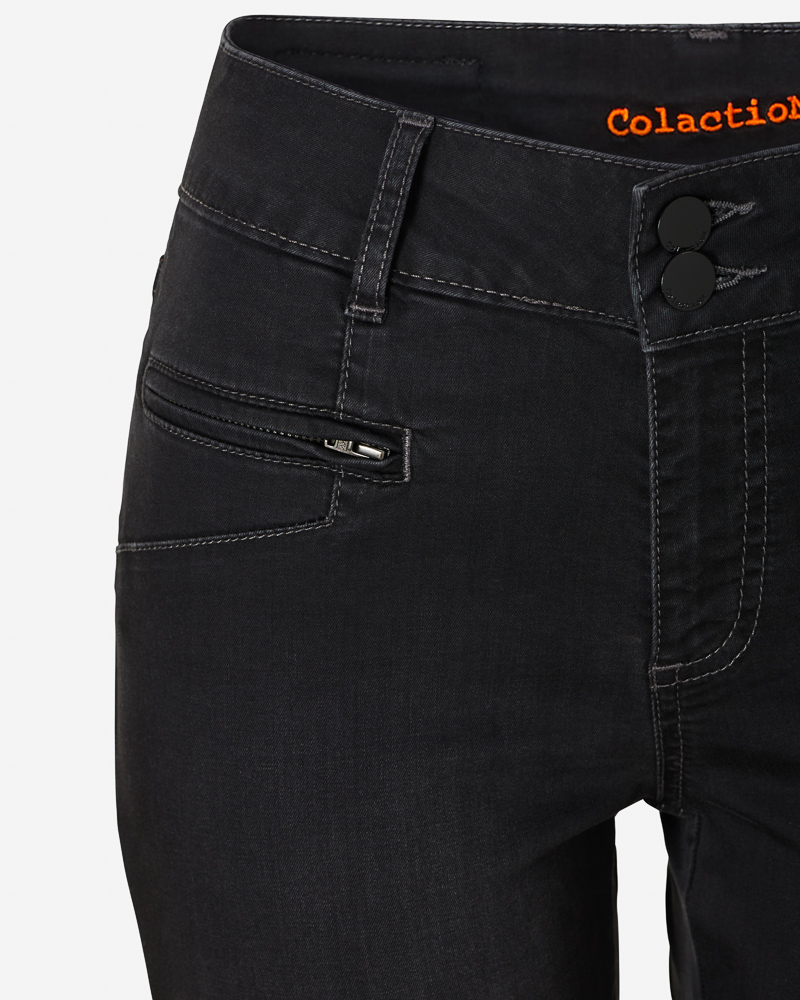 Jeans_black-used_Detail_412028_Else SCHMALE STRETCHJEANS L