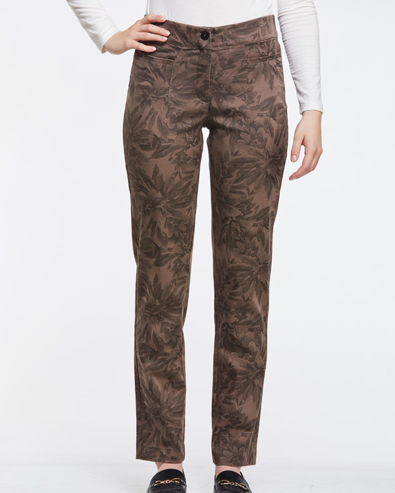 405090_802_36120 ELASTICHE JEANS L MIT BLÄTTERDRUCK