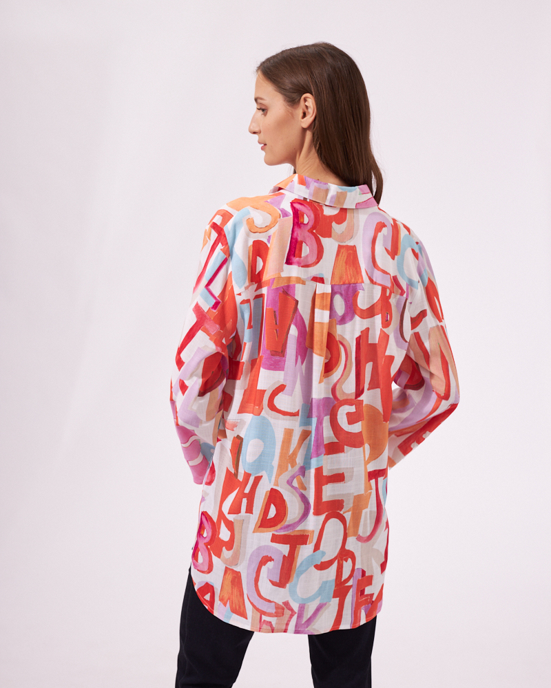 LONGBLUSE AUS VISKOSE LONGBLUSE AUS VISKOSE