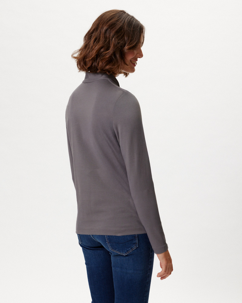 KELCHKRAGEN-JERSEYSHIRT VON SUNA 