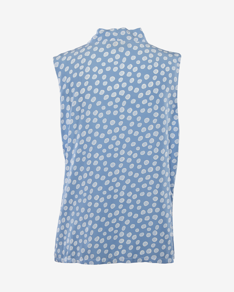 Schluppenbluse_blau_gemustert_hinten_413028_Ora LEICHTE SCHLUPPENBLUSE