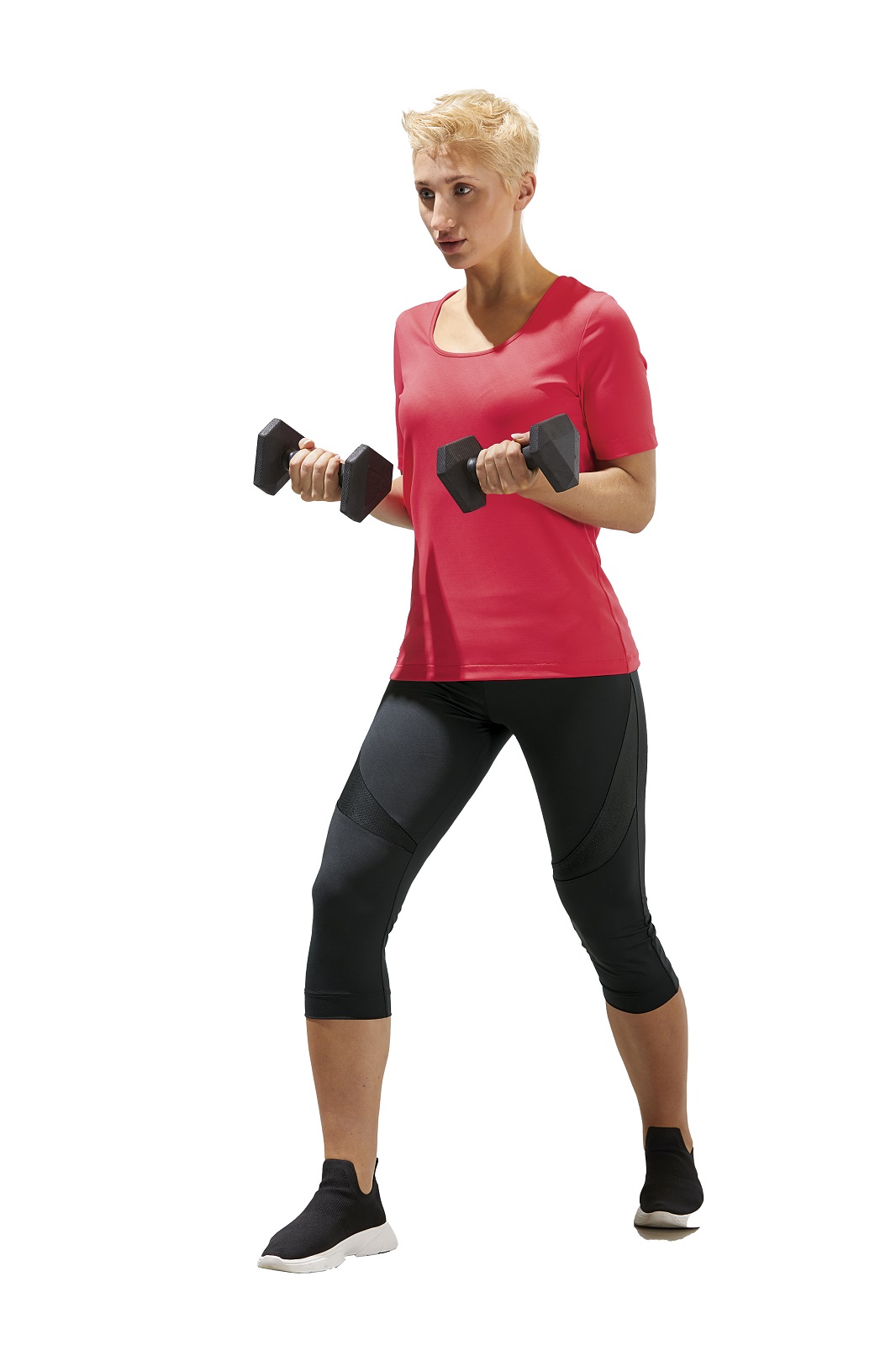 SHIRT-rot-401032_HOSE-schwarz-401030 ATMUNGSAKTIVES SPORT-SHIRT
