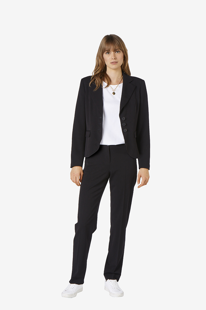 Blazer_schwarz_offen_411138_Medina DREIKNOPF-BLAZER