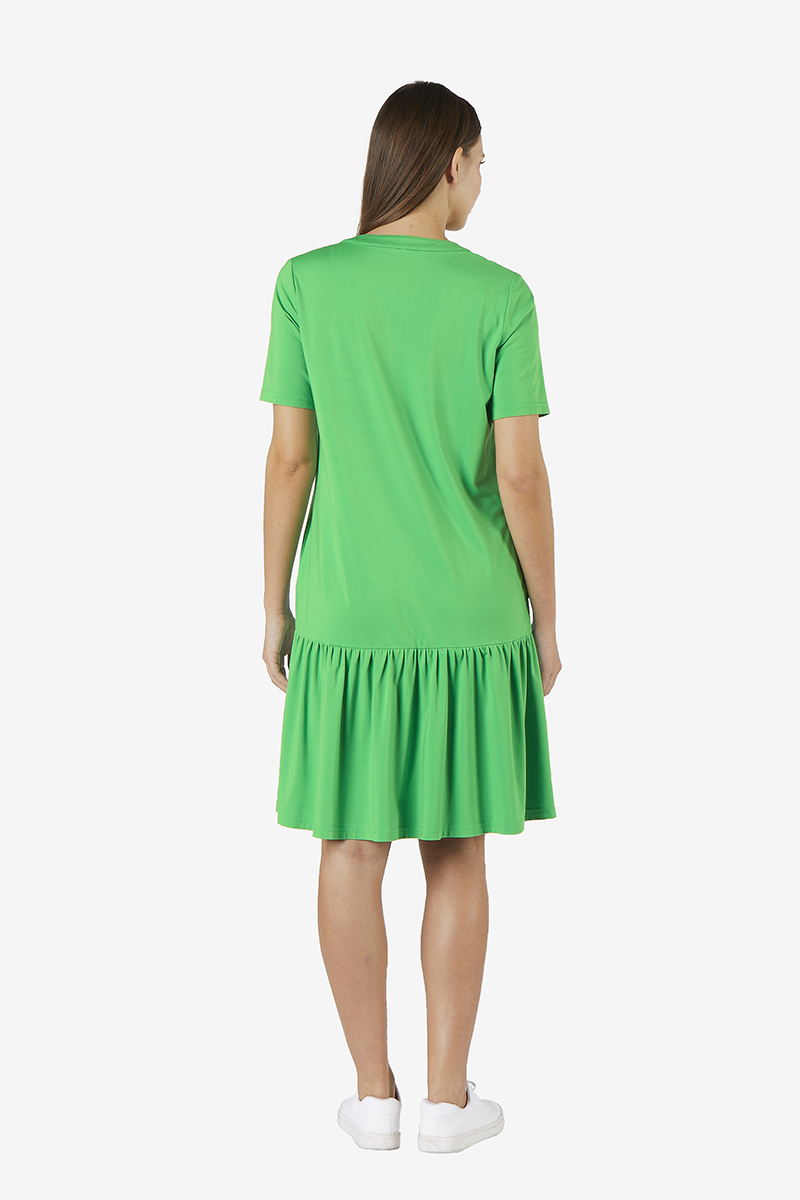 Kleid_gr-n_hinten_411069_Jackeline LOCKERES JERSEYKLEID