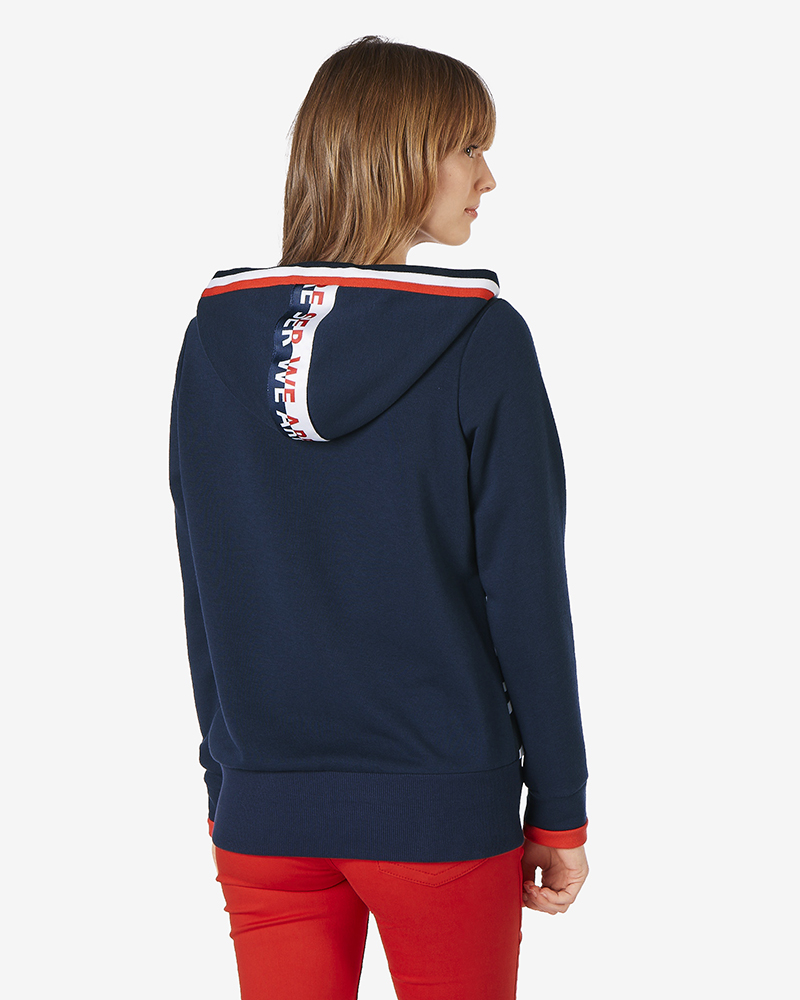 Sweatjacke_marine_hinten_411044_Dinamar KUSCHELIGE SWEATJACKE