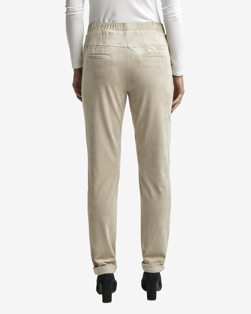 Joggpant_sand_421089_Tita_hinten JOGGPANT N AUS WILDLEDER-IMITAT