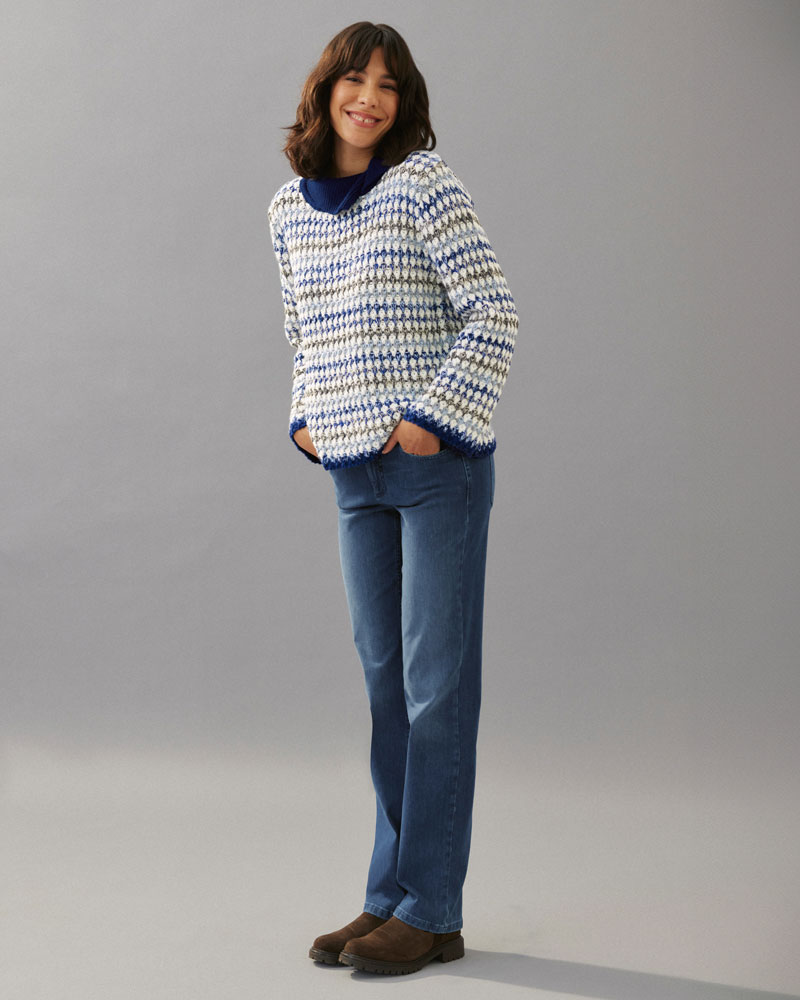 Multicolor Grobstrick-Pulli von SER
